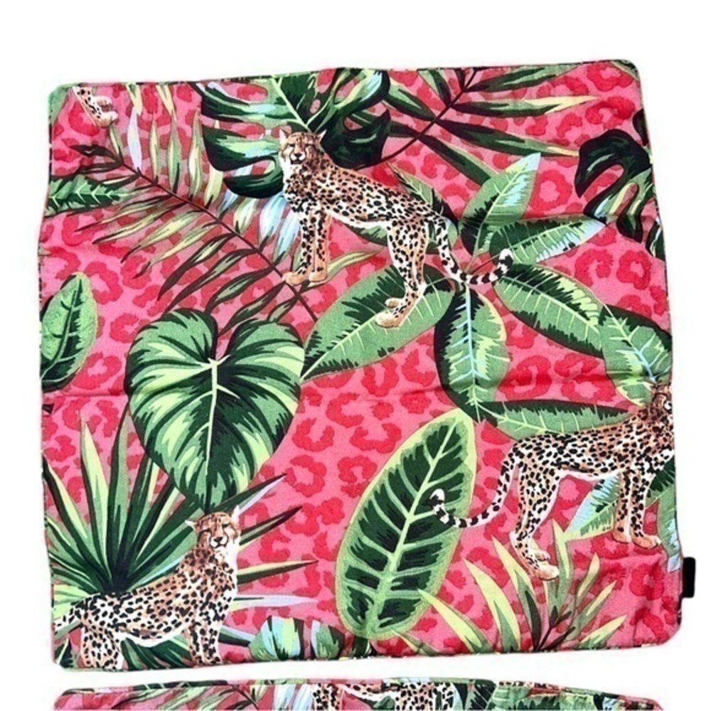 Madison Home Tropical Leopard / Cheetah 24”x24” Outdoor/Indoor pillow covers (2)